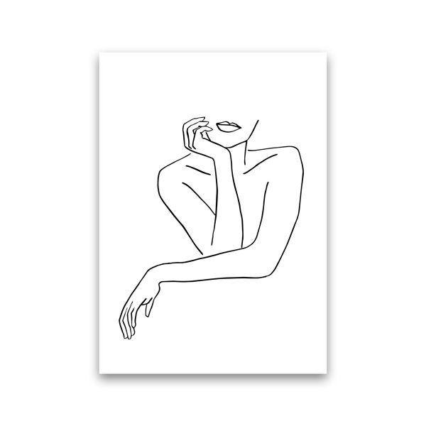 Metro Lane Line Arms Resting On Counter by Graphic Art